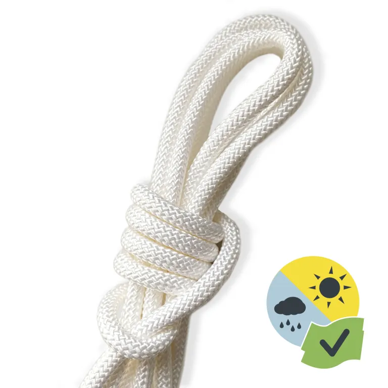 Corde De Fixation Polypropylène 10 M X 4 Mm - Pour Voile D'ombrage, Résistante Aux Intempéries