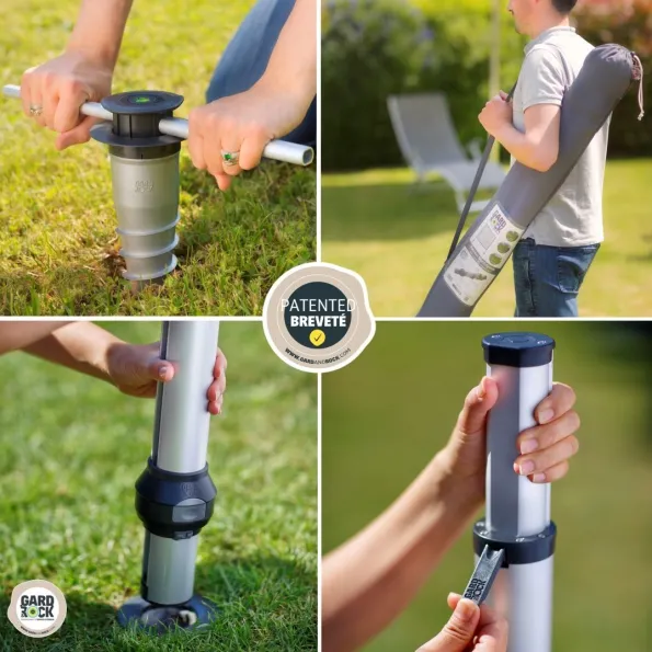 Poteaux de tennis pour jardin, hauteur adaptable pour jeu loisir entre enfants ou compétition légère entre amis