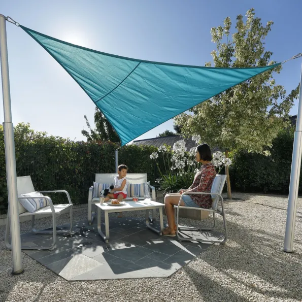 Voile D'ombrage GARD&ROCK Austral' - HDPE 220g Microperforé, Taille Rectangle 4x3m | Système De Fixation Breveté Au Sol, Couleur Graphite