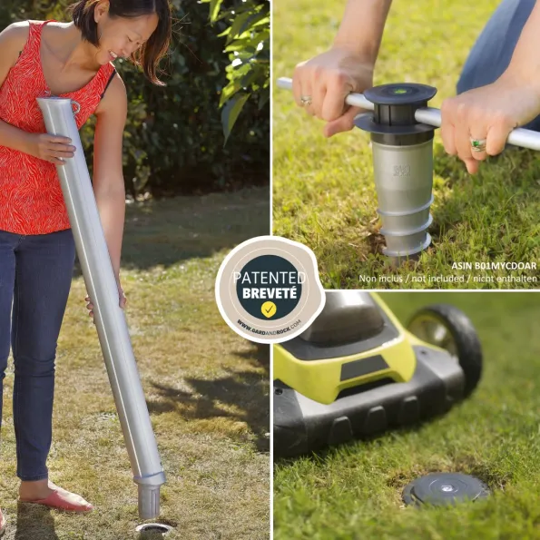 Poteau hamac amovible sans encombrement